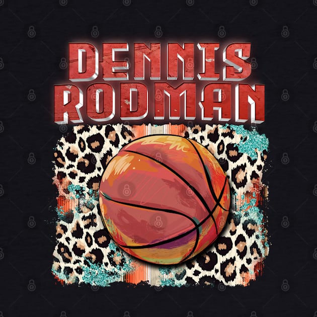 Retro Basketball Pattern Rodman Birthday Classic Colorful Sport by Samuel Young Shop